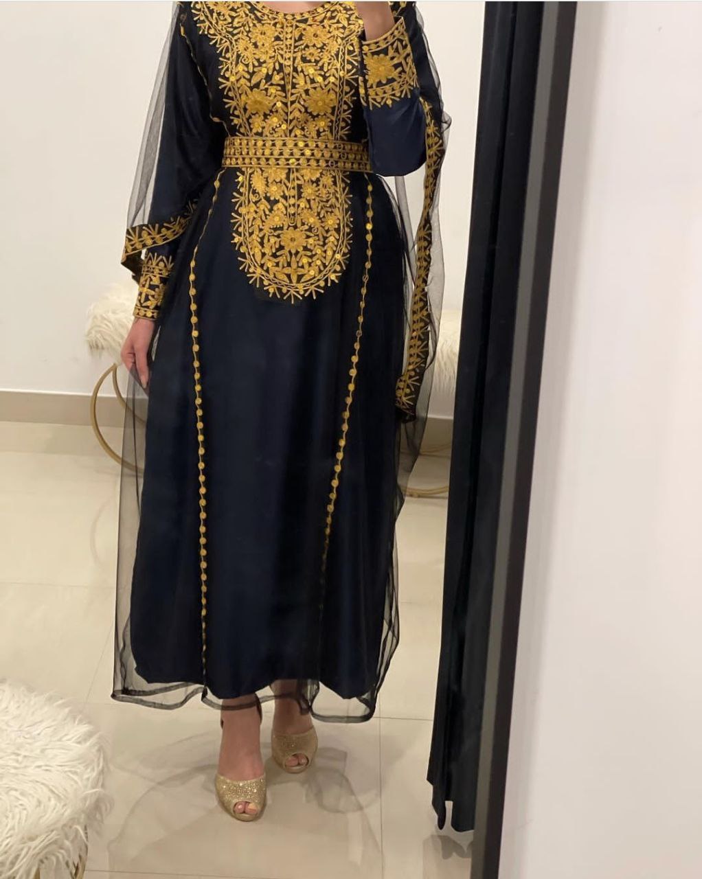 لباس مجلسی عربی با تور پولکی
