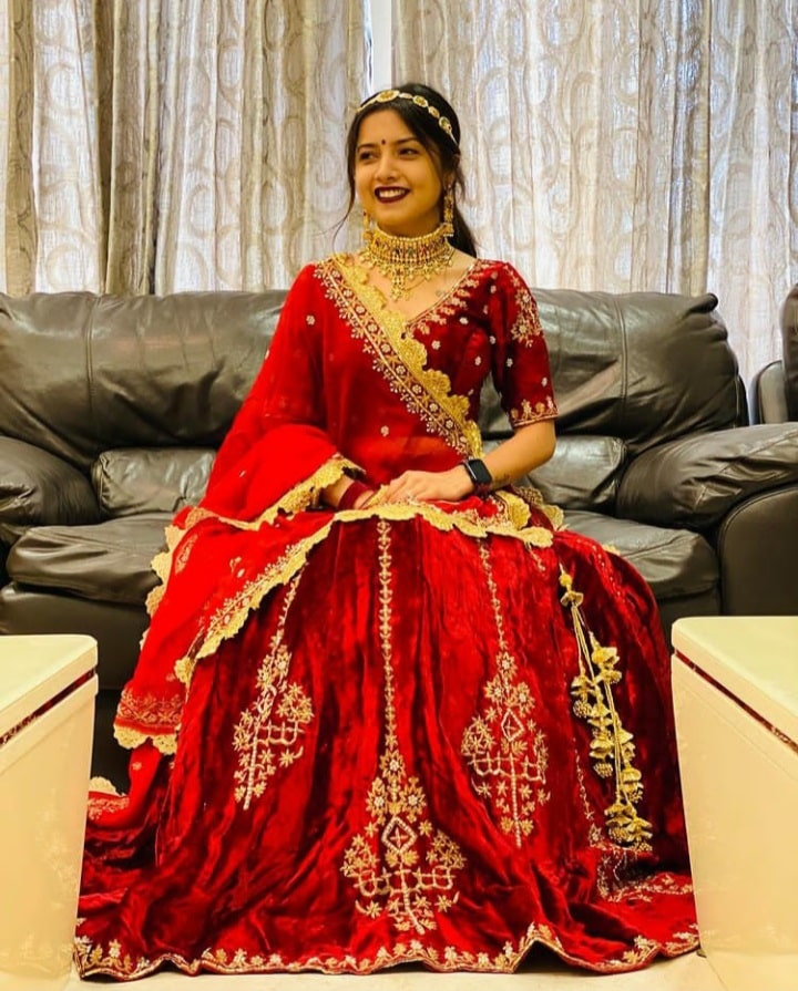 لباس عروس هندی چیندار